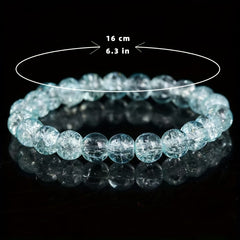 Crystal Glass Beaded Chain Bracelet for Men Women