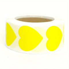 500 Blank Love Stickers Heart Shaped Self-Adhesive Labels