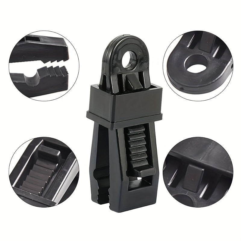 10pcs Tent Canopy Clips Outdoor Wind Rope Fixed Clips Camping Accessories
