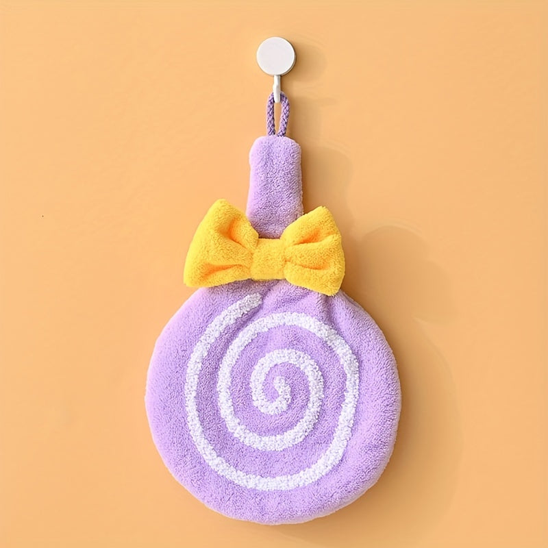 Lollipop Hanging Towel Coral Fleece Quick-drying Towel