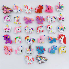 30pcs Unicorn Shoe Charms DIY Sandal Decoration Women Shoe Buckle Accessories