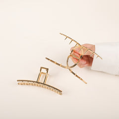 Stylish Hair Claw Clip Large Metal Thick Thin Hair Jaw Clip Women 1pc