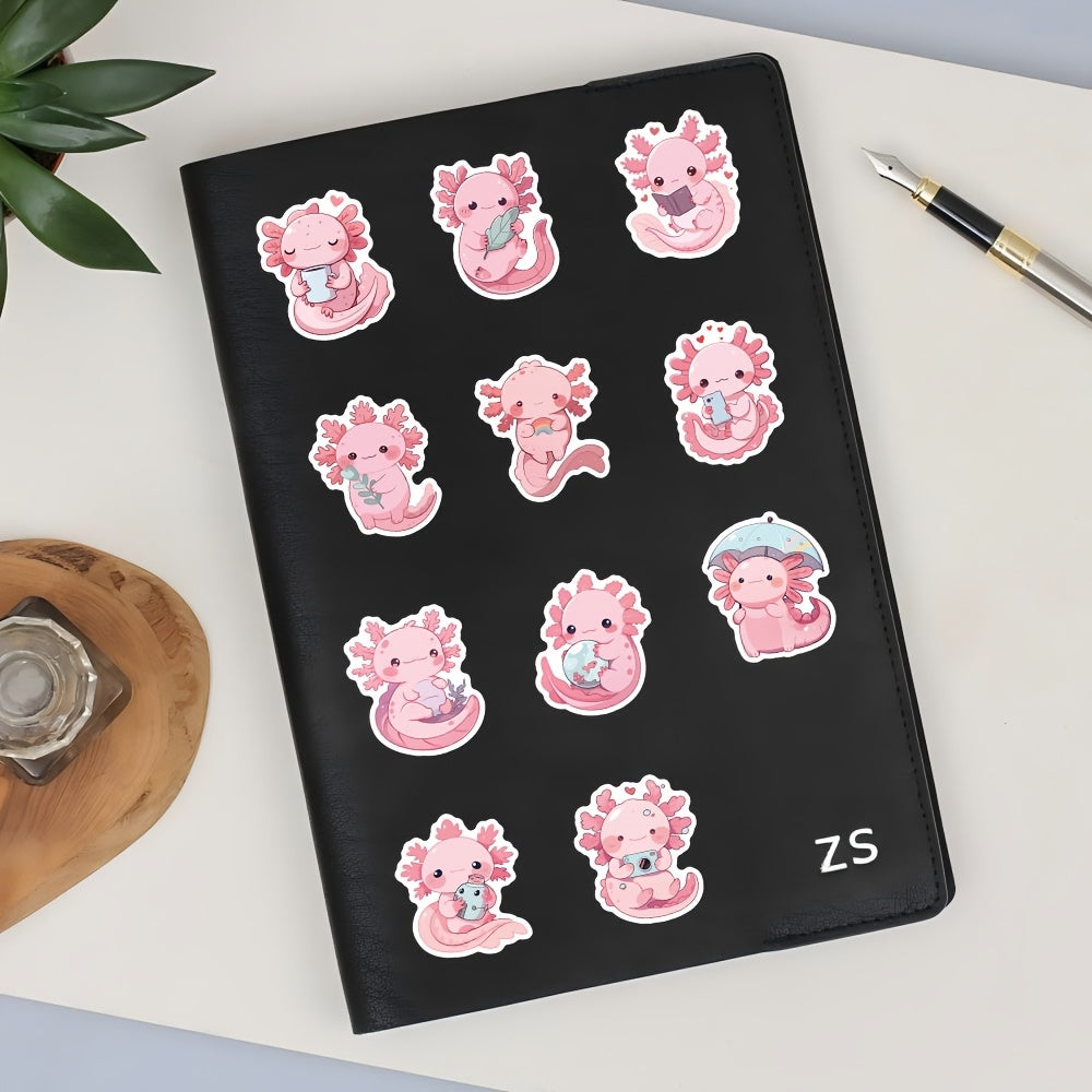 55pcs Axolotl Graffiti Stickers for Laptops, Water Bottles - Holiday In