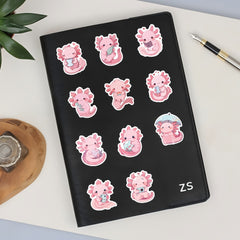 55pcs Axolotl Graffiti Stickers for Laptops, Water Bottles - Holiday In