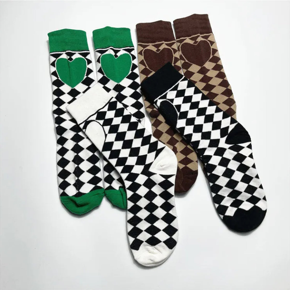 4 Pairs Women's Mid Tube Socks - Mixed Colors