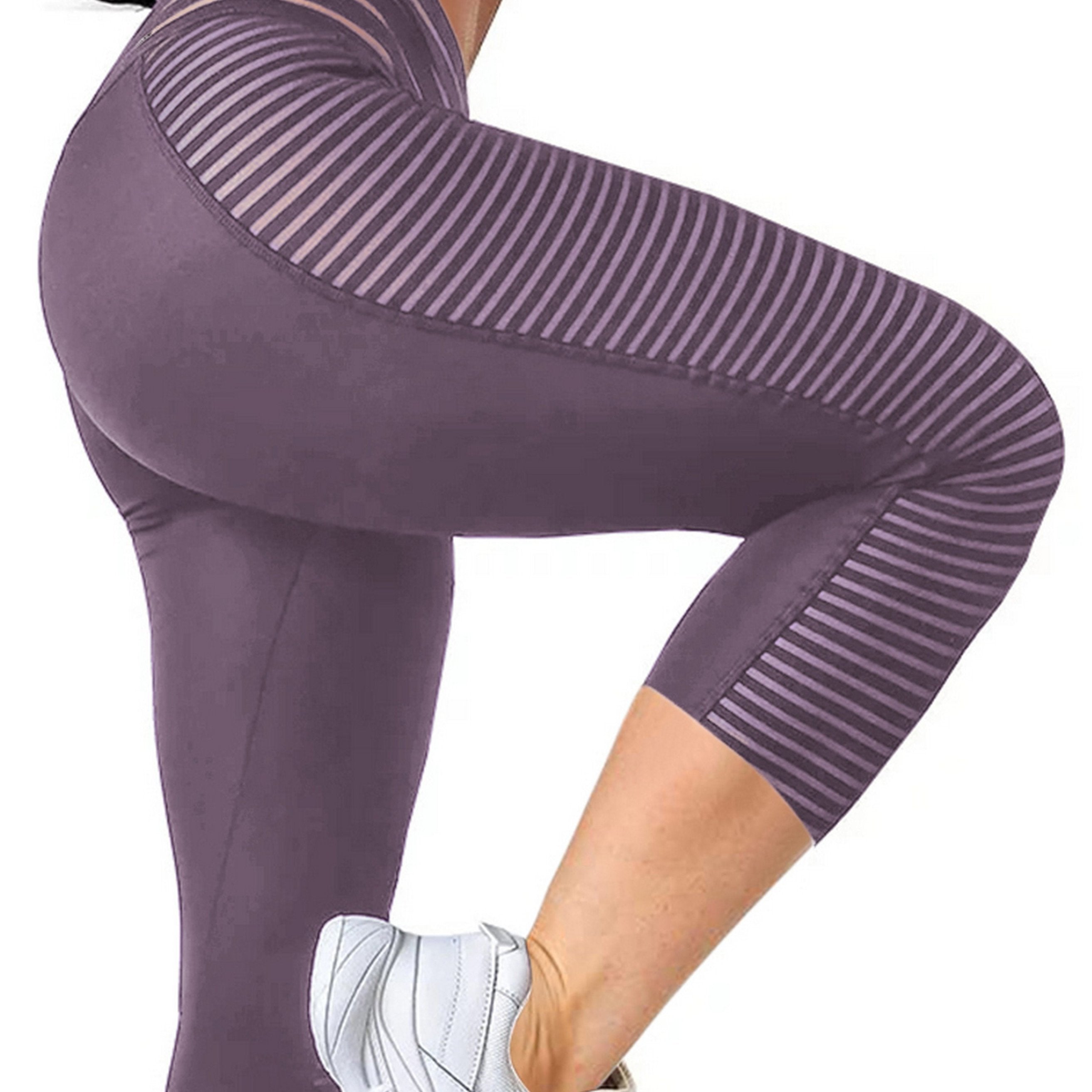 Sexy Mesh Slim Leggings High Waist Elastic Workout Bottoms