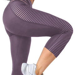 Sexy Mesh Slim Leggings High Waist Elastic Workout Bottoms