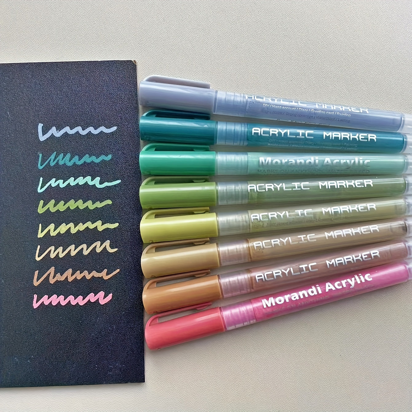 8pcs Acrylic Marker Paint Pen Set For DIY Crafts Glass Ceramic Surfaces