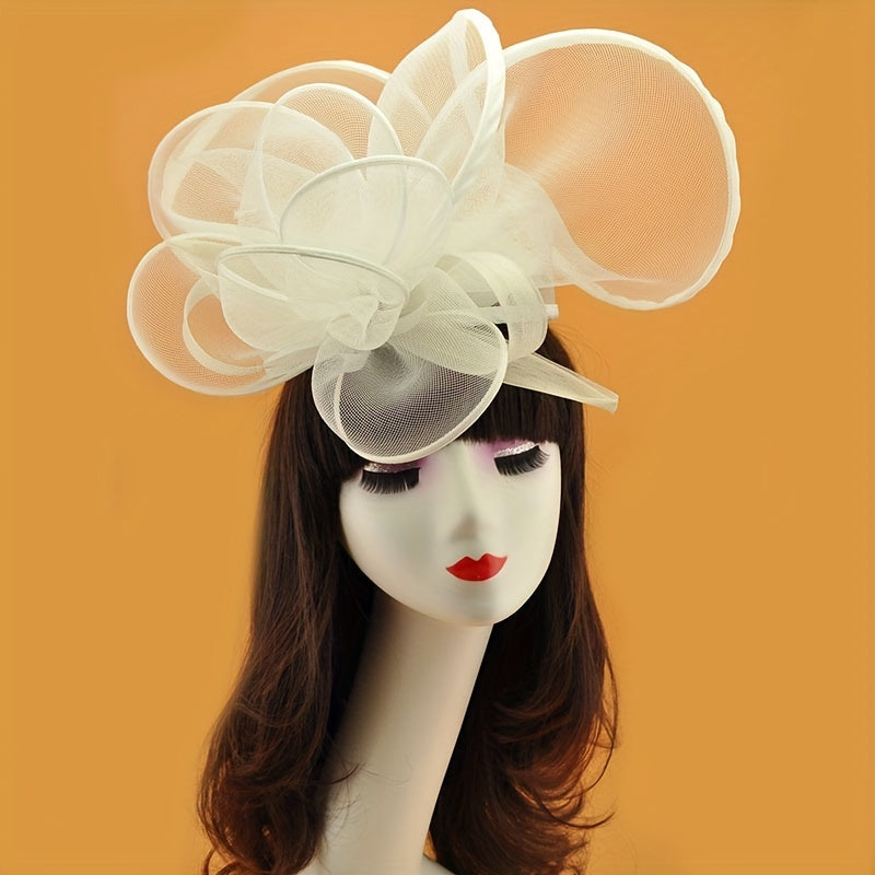 Vintage Mesh Flower Fascinator Clip Headpiece