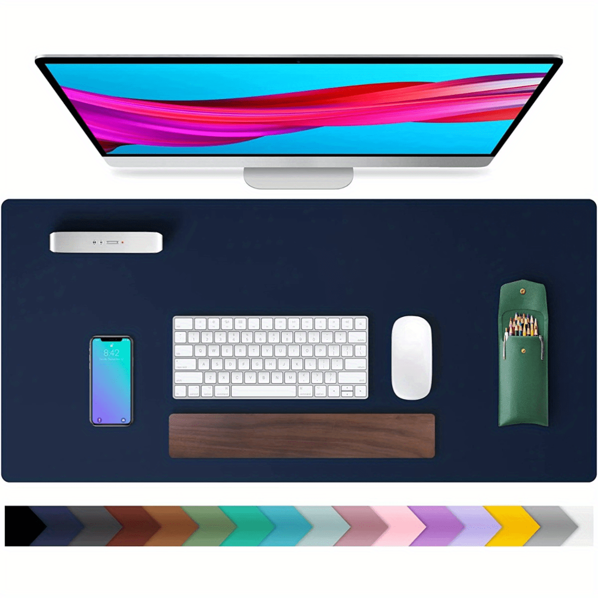 PU Leather Office Pad Protector Mousepad Waterproof Desk Writing Board