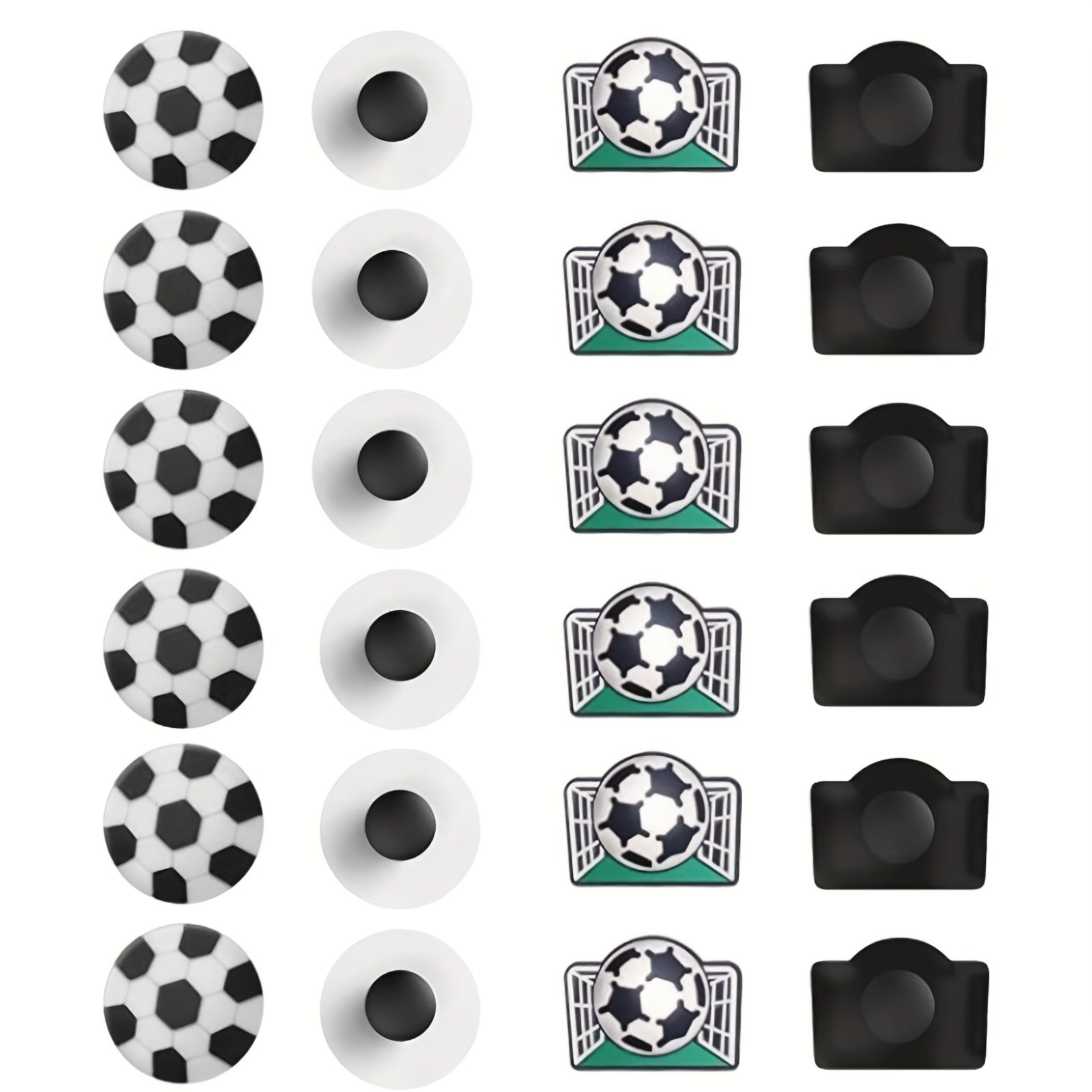 6 Pcs Soccer Shoe Charms PVC 3D Football Shoe Charms Sport Accessory Decoration