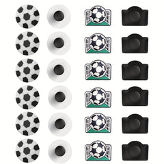 6 Pcs Soccer Shoe Charms PVC 3D Football Shoe Charms Sport Accessory Decoration