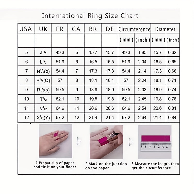Princess Full Zircon Ring Wedding Bride Engagement Band Charm Women's Ring