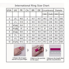 Princess Full Zircon Ring Wedding Bride Engagement Band Charm Women's Ring