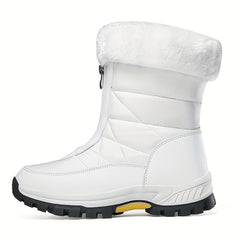 Women's Snow Boots Non Slip Warm Zipper Platform High Tube Boots