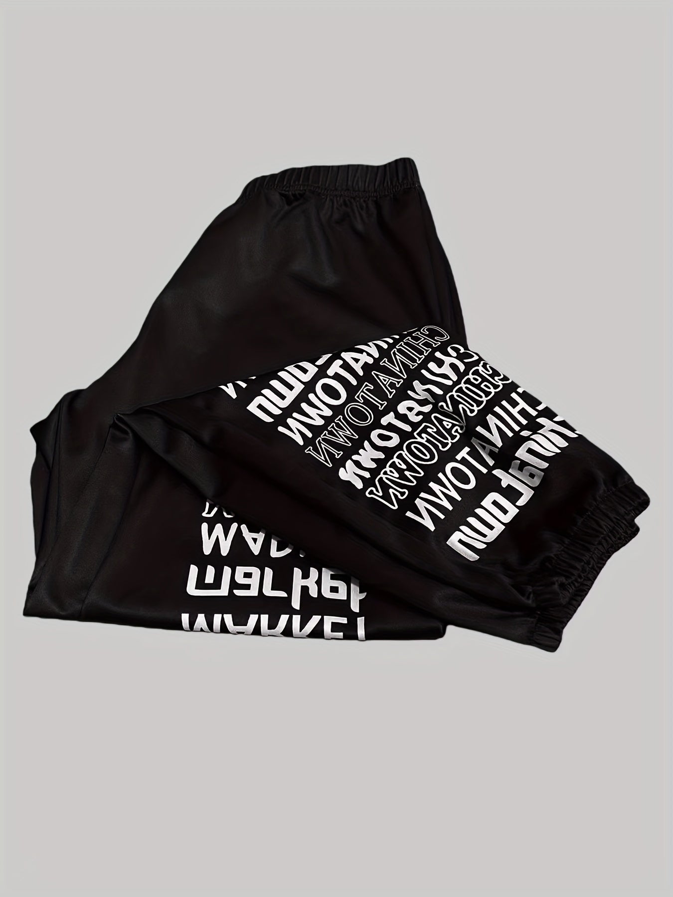  Women's High Rise Letter Print Pants