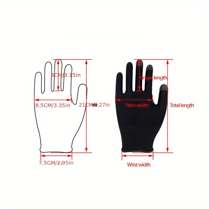 2pcs Touch Screen Game Gloves Anti-scratch Sweat Sensitive Figer Gloves