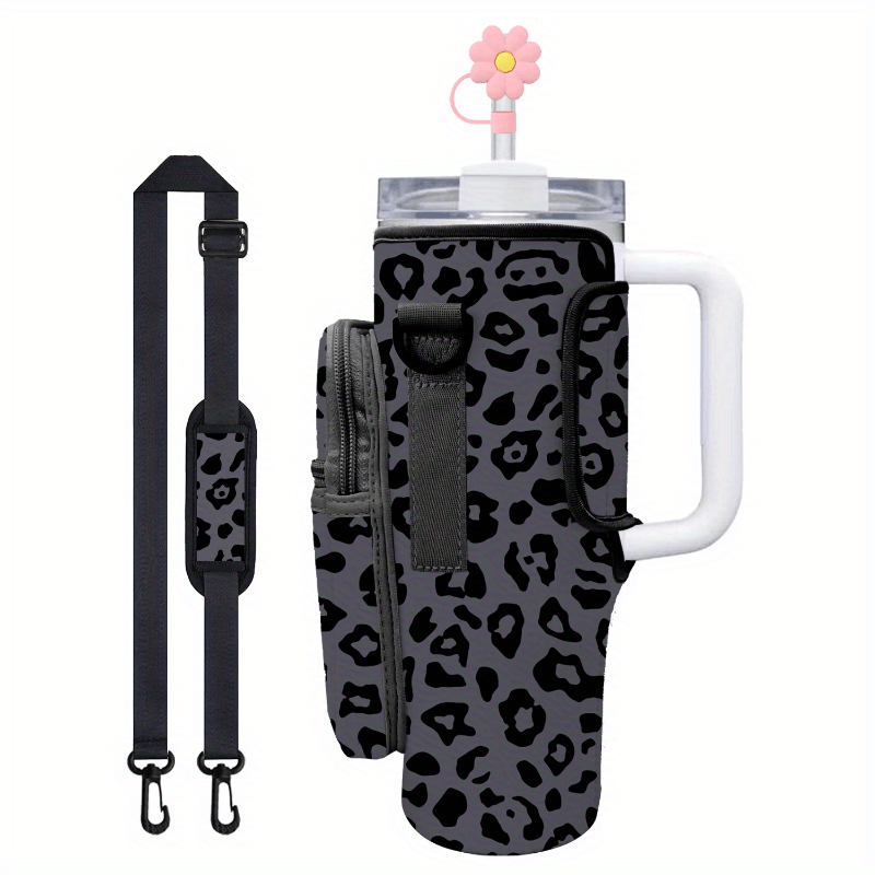 40Oz Ice Tumbler Cup Cover with Pocket and Adjustable Strap