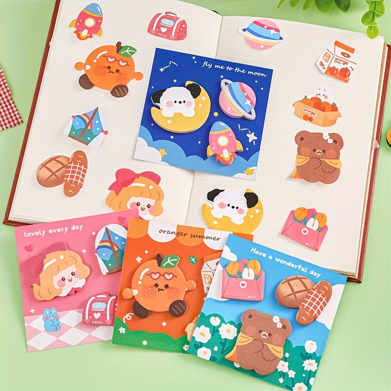 1pc Cartoon Multifunctional Convenience Stickers Handbook Decorative Stickers