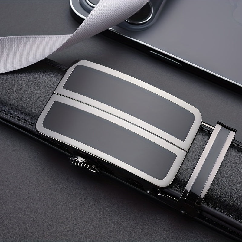 Men's Leather Belt Automatic Buckle Stylish Versatile Business Suit