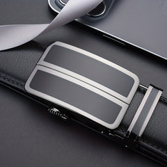 Men's Leather Belt Automatic Buckle Stylish Versatile Business Suit