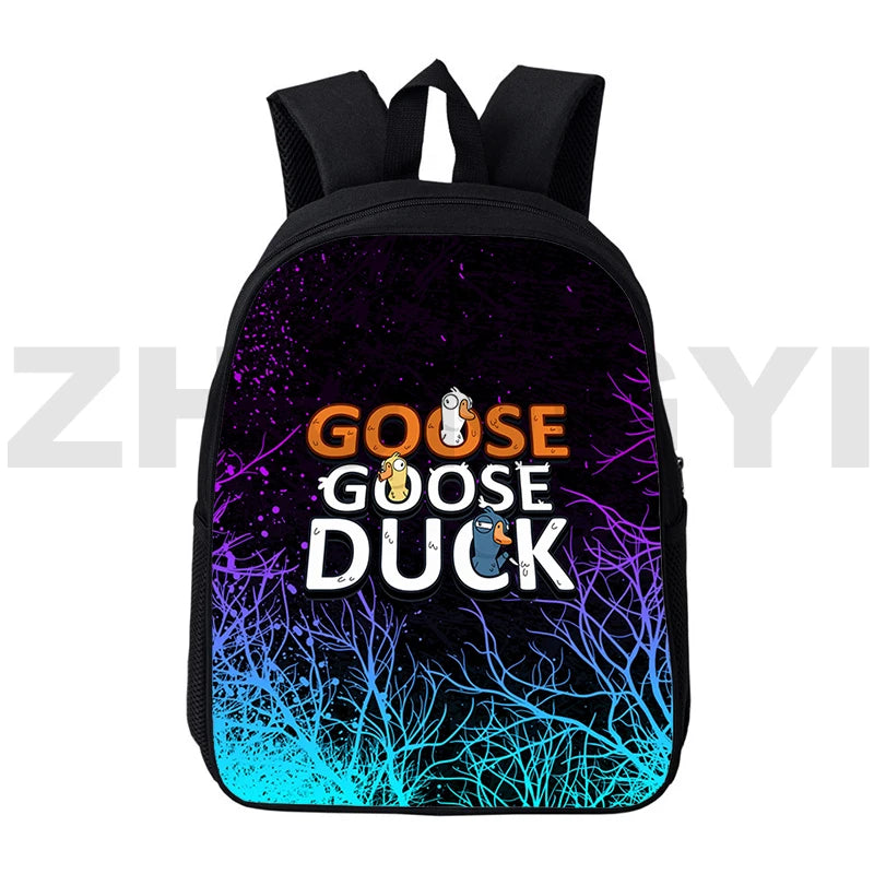 12/16 Inch Goose Goose Duck 3D Print Backpacks for Kids