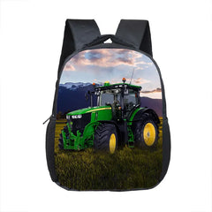 12 Inch Farm Tractor Print Kids Backpack