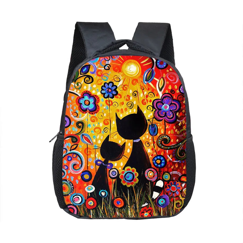 12" Galaxy Angel Cat Backpack for Kids