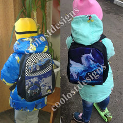 12 Inch Tank/Aircraft/Racing Car Small Backpack Boys Kindergarten Bag
