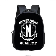 12 Inch Wednesday Addams Backpack for Nevermore Academy Kids