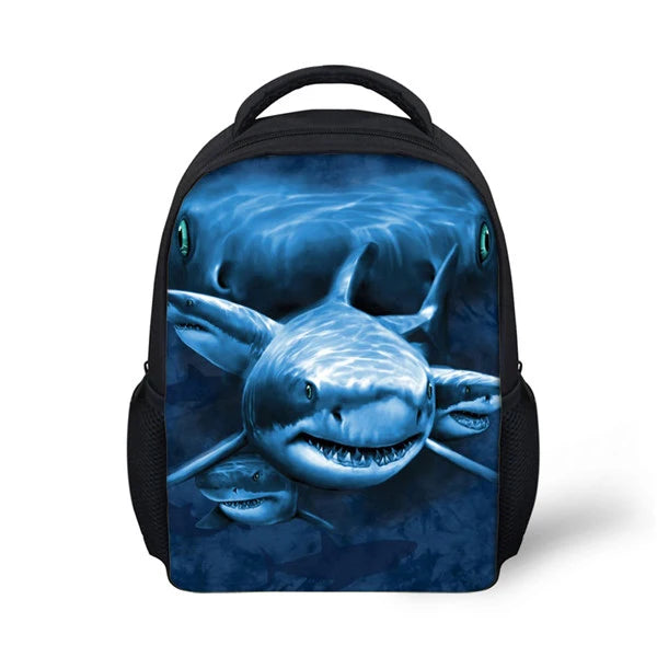 Shark Dolphin Prints Backpack Children School Bags Boys Girl Animal Schoolba