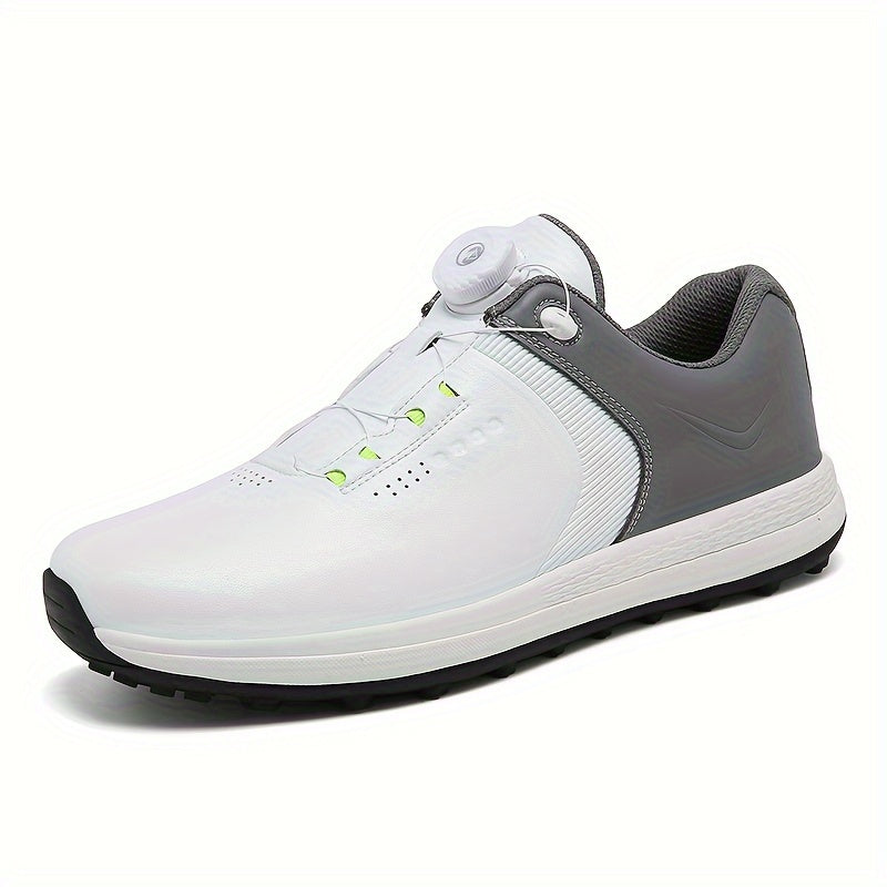 Men's Non Slip Golf Shoes with Rotating Buckle & Shock Absorption