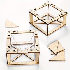 DIY Wooden Holographic Projector Science Kit 3D Invention Crafting