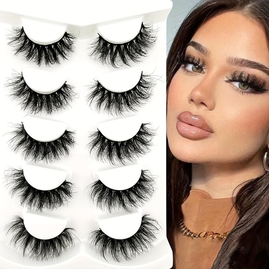 5 Pairs Thick Faux Mink False Eyelashes