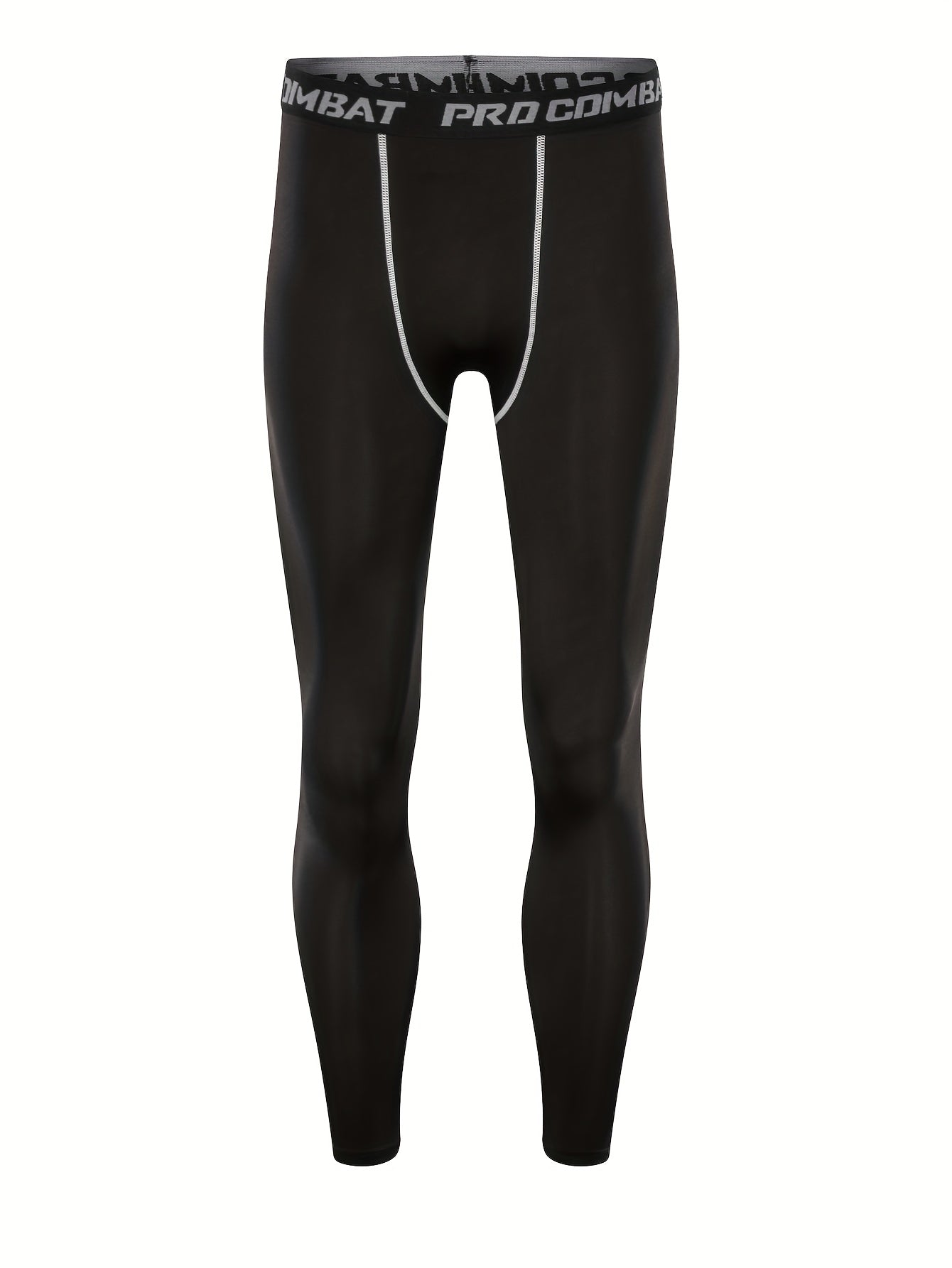 Men's Alphabets Pattern Compression Pants for Outdoor Fitness