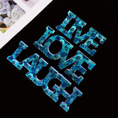 Love Silicone Resin Mold Live Love Laugh Epoxy Casting DIY Sign Craft Supplies