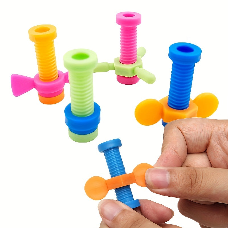 Colorful Screwing Toy Rotating Screw Pencil Cases Fidget Toy For Kids
