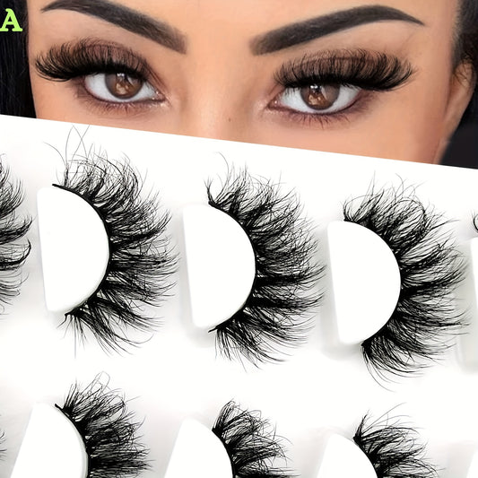 5 Pairs Thick Faux Mink False Eyelashes