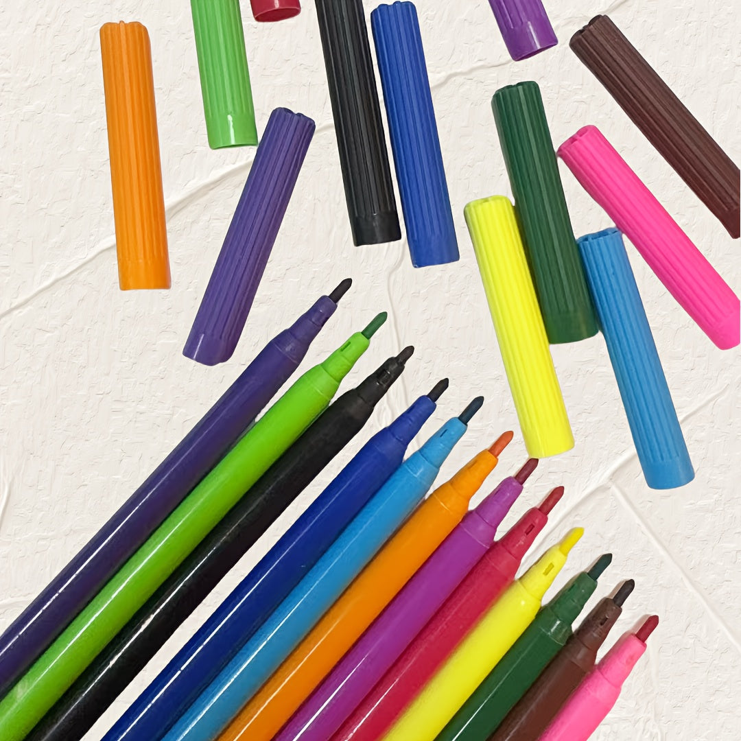 12 Watercolor Pens Set Washable Office Marker Art Supplies