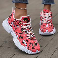 Halloween Pumpkin Print High Top Sneakers