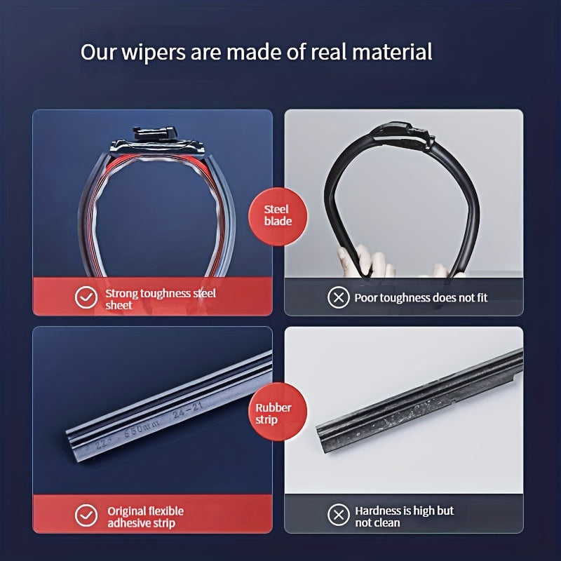 Durable Windshield Wiper Blade with Advanced Rubber - All Year Round