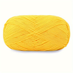 4-Strand Combed Milk Cotton Wool Yarn Ball for Crochet Doll Making