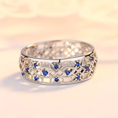 Princess Full Zircon Ring Wedding Bride Engagement Band Charm Women's Ring