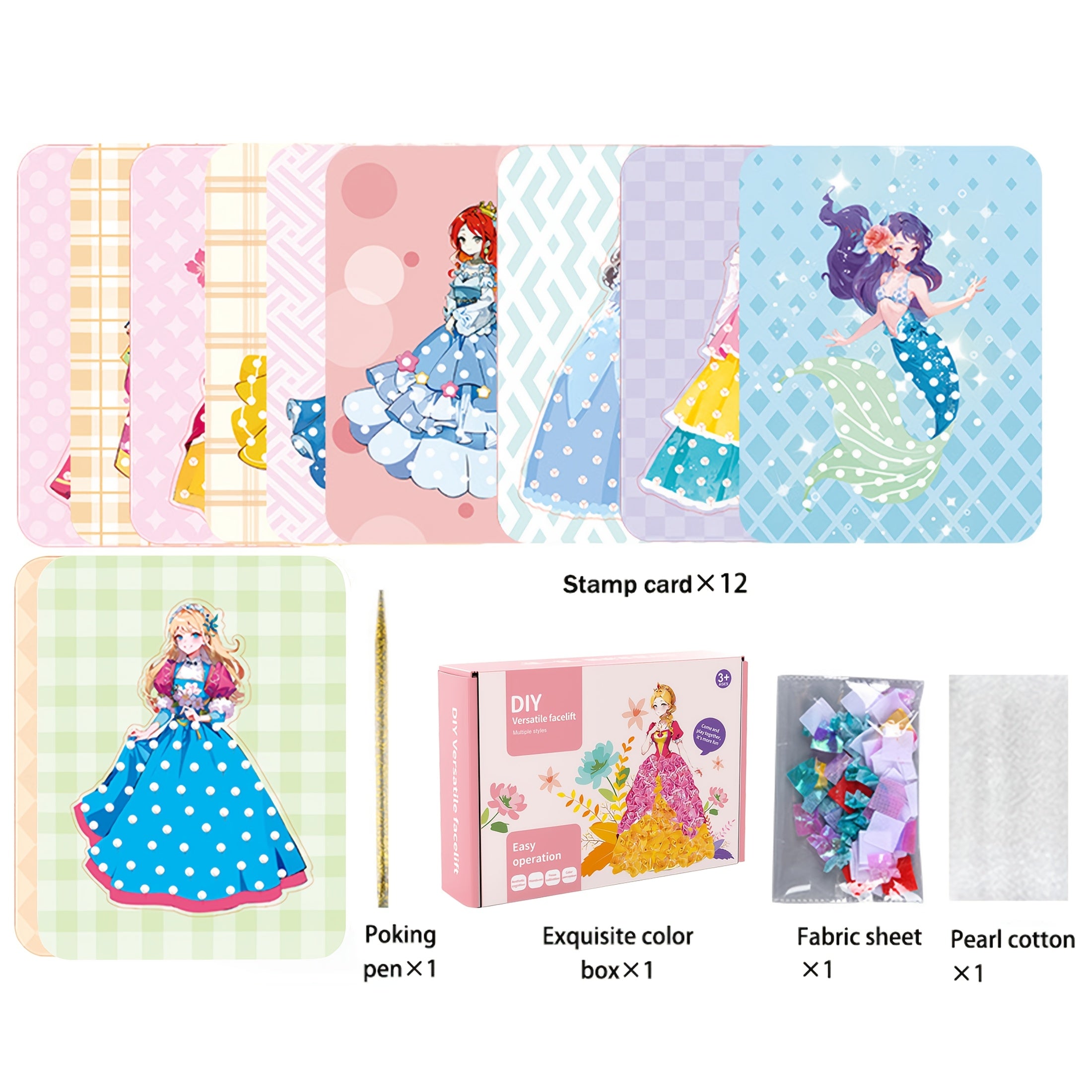 Princess Punch & Play Sticker Set for DIY Craft Room Decor