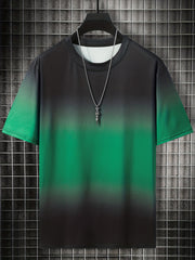 Men's Ombre Short Sleeve T Shirt Comfy Loose Tees