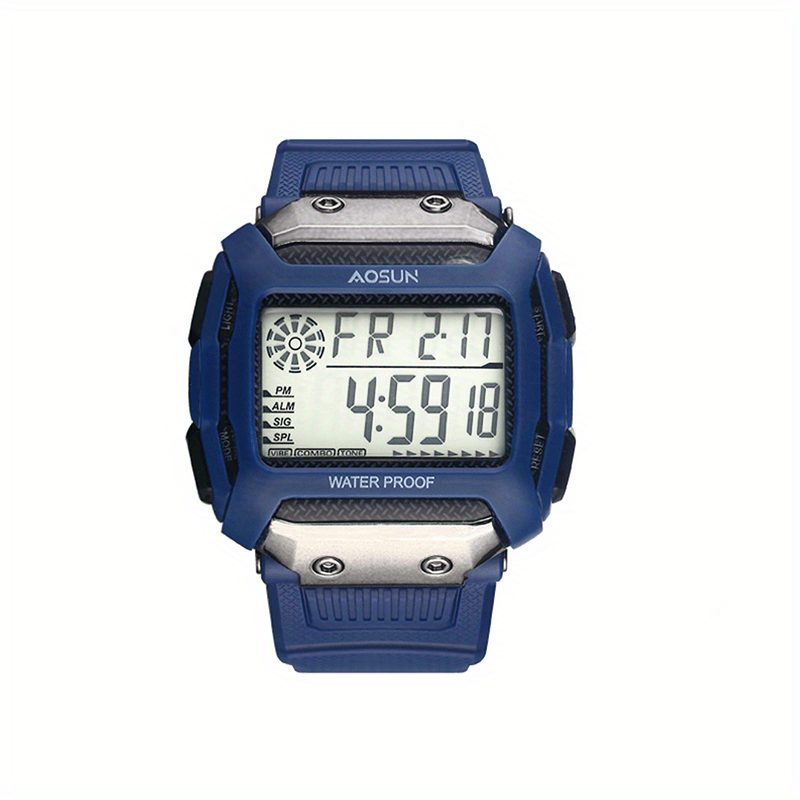 Fashionable Multifunctional Sports Watch With Silicone Band
