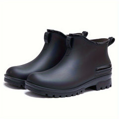 Women's Waterproof Medium Tube Rain Boots Solid Non slip Outdoor Rain Boots