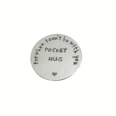 Stainless Steel Pocket Hug Love Token Long Distance Relationship For Men