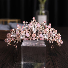 Crystal Crown Tiara Rhinestone Hair Accessories Set