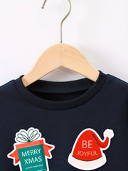 Christmas Pattern Boys Sweatshirt Kids Long Sleeve Pullover Winter Gift